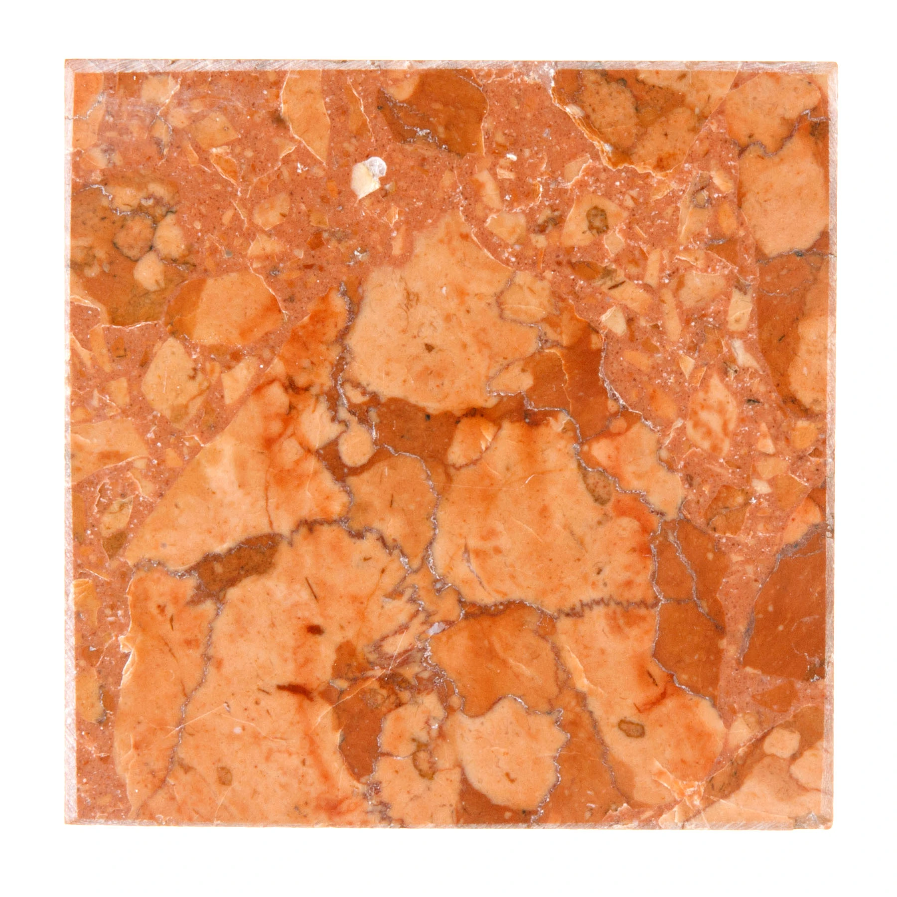 Tozeto Mármore Brilhante Rosso Verona 7x7cm Forti Marmi