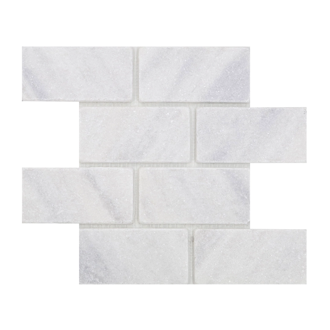 Mosaico Brique Mármore Branco 35x29,5cm
