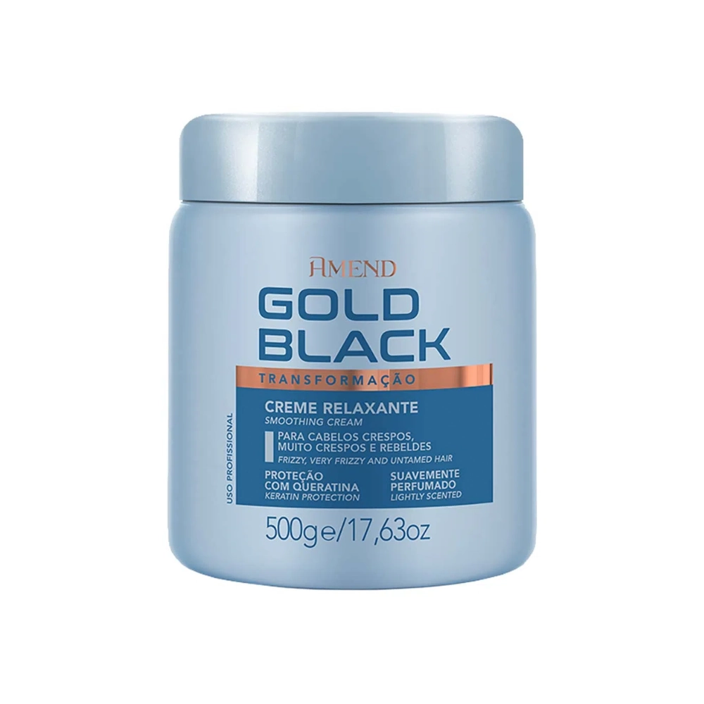 Creme Alisante Gold Black Relaxante Amend 500G