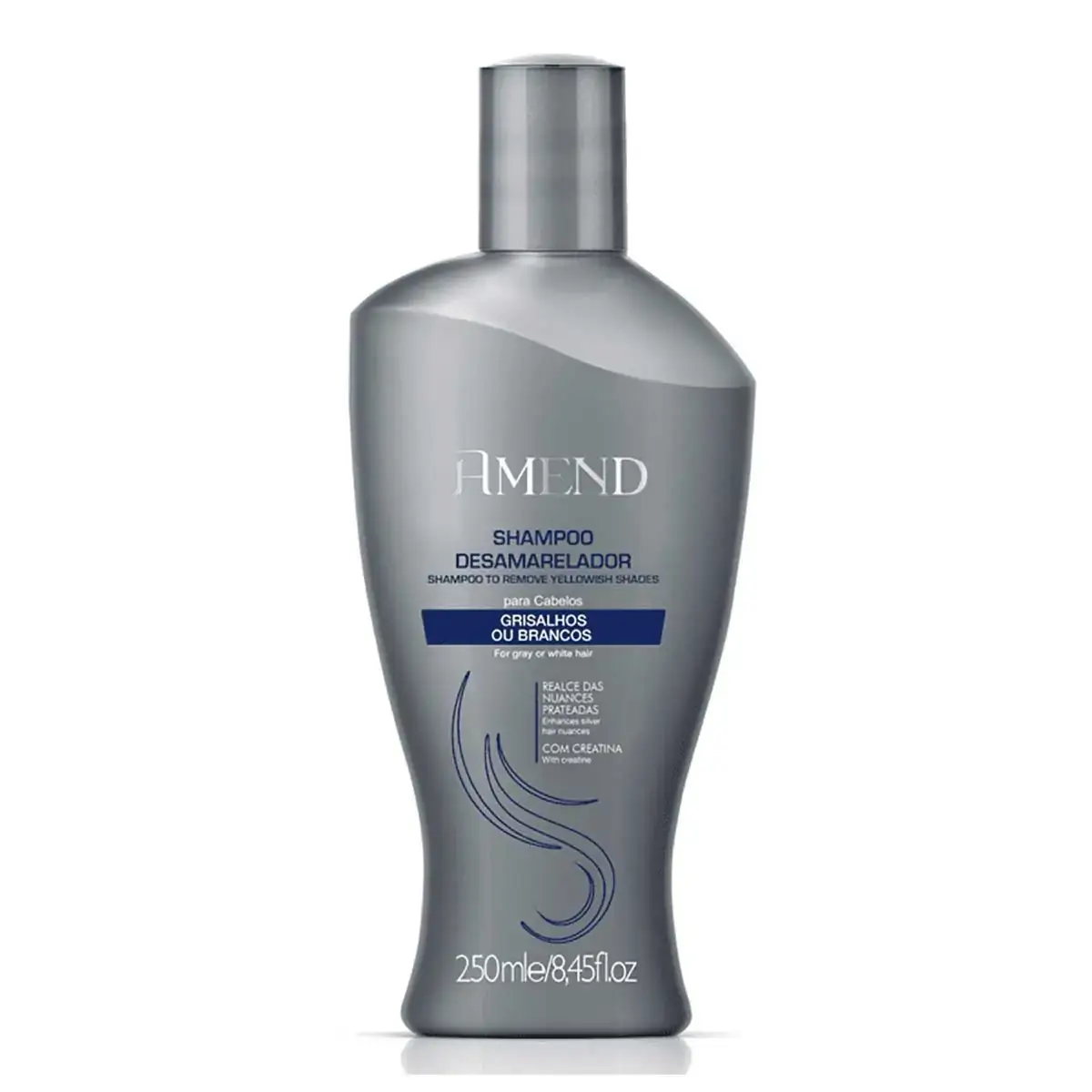 Shampoo Desamarelador Amend Cabelos Grisalhos ou Brancos - 250ml