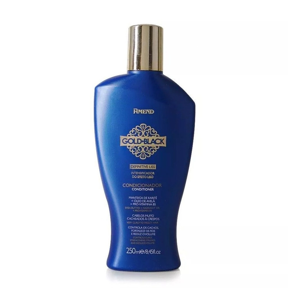 Condicionador Amend Gold Black Definitive Liss Frasco 250ml