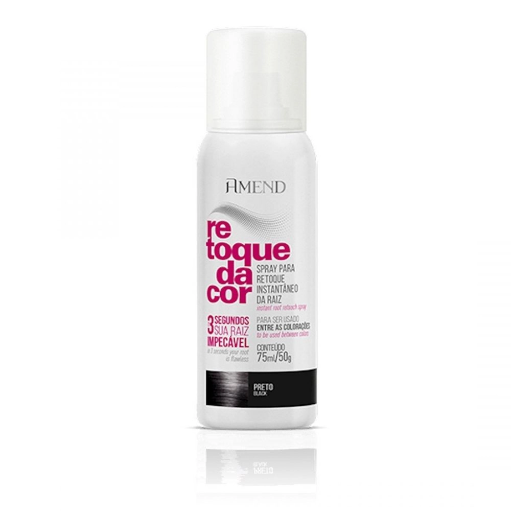 Spray Para Retoque Instantâneo Da Raiz Preto Amend 75ml