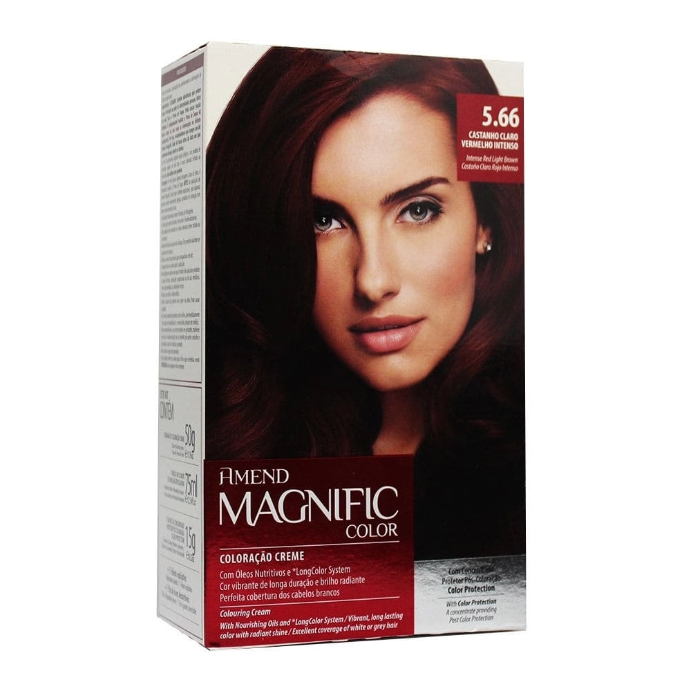 AMEND MAGNIFIC COLOR 5.66 CASTANHO CLARO VERMELHO INTENSO COLORAÇÃO