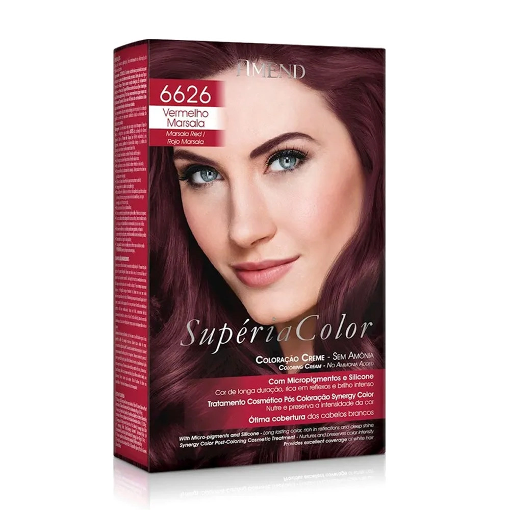Tonalizante Kit Amend Superia Color Vermelho Marsala 6626 1un