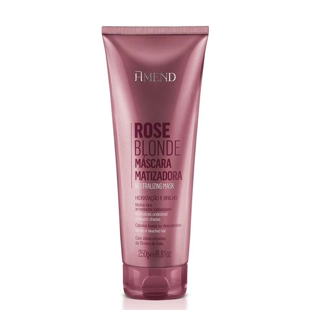 Máscara Matizadora Amend Rose Blonde Bisnaga 250g