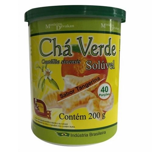 Chá Verde Instantâneo Sabor Tangerina 200g Mosteiro_devakan