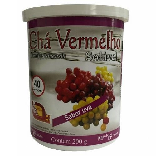 Chá Vermelho Instantâneo Sabor Uva 200g Mosteiro_devakan
