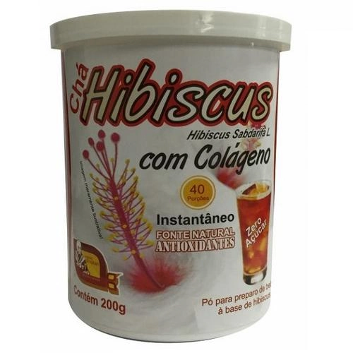 Chá De Hibiscus Instantâneo Com Colágeno Zero Açúcar 200g Mosteiro_devakan
