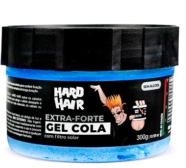 Gel Cola Extra Forte Azul Hard Hair 300g