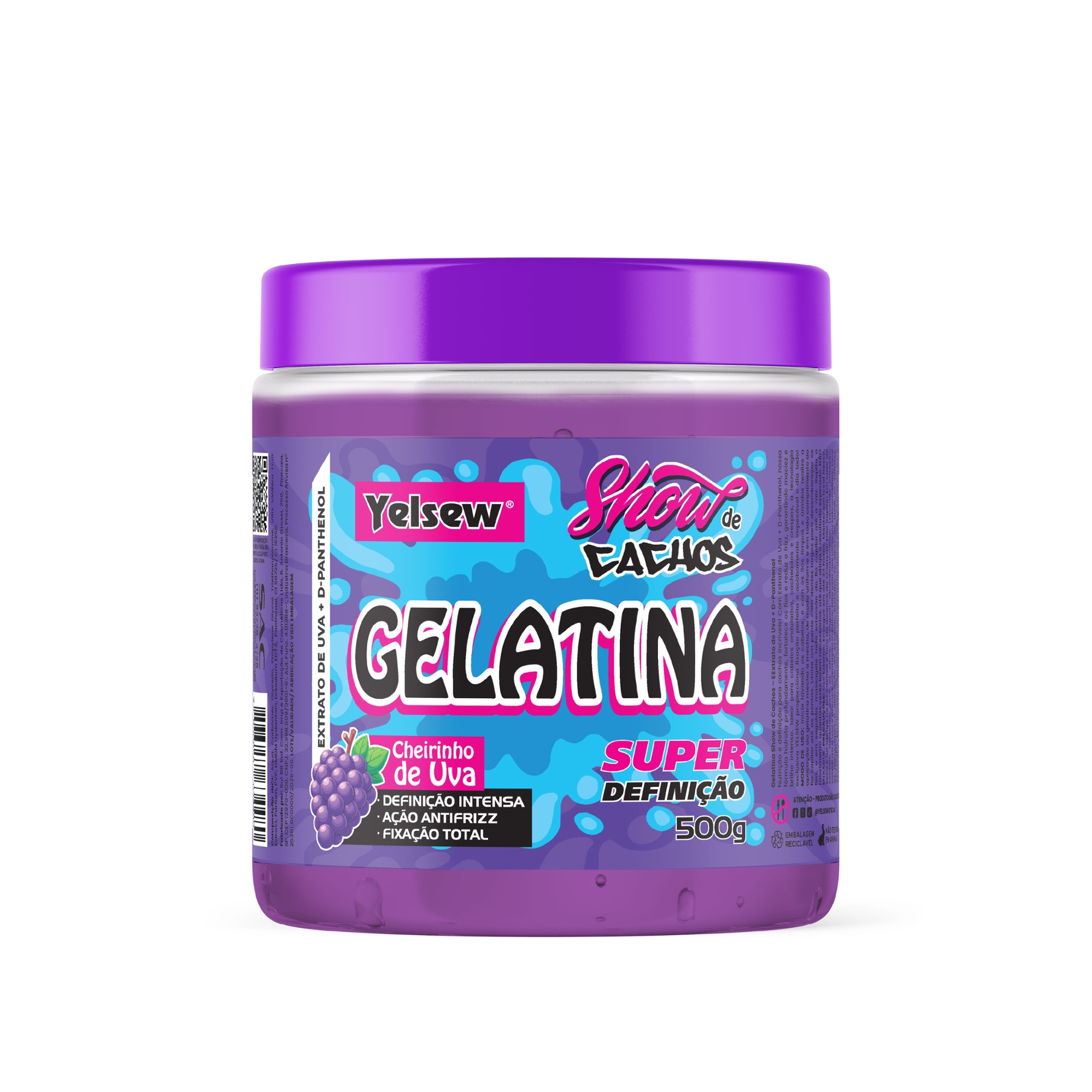 Gelatina Yelsew 500g Show De Cachos Uva