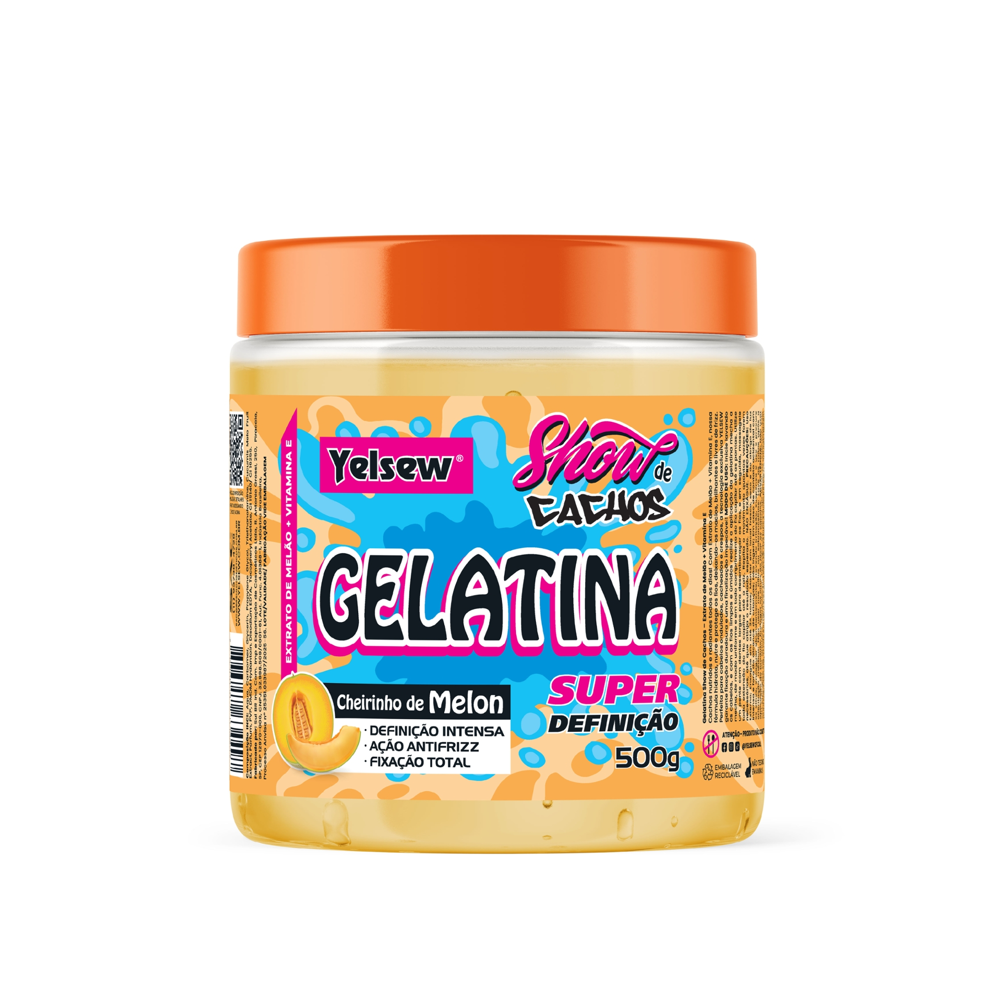 Gelatina Yelsew 500g Show De Cachos Melon
