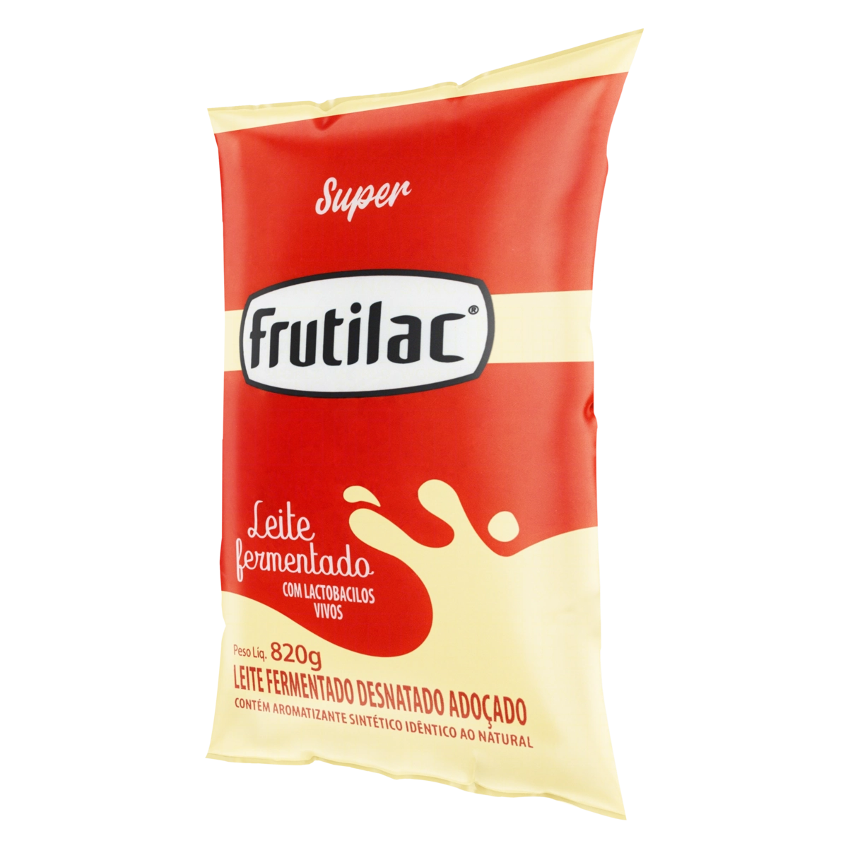 Leite Fermentado Desnatado Frutilac Pacote 820g
