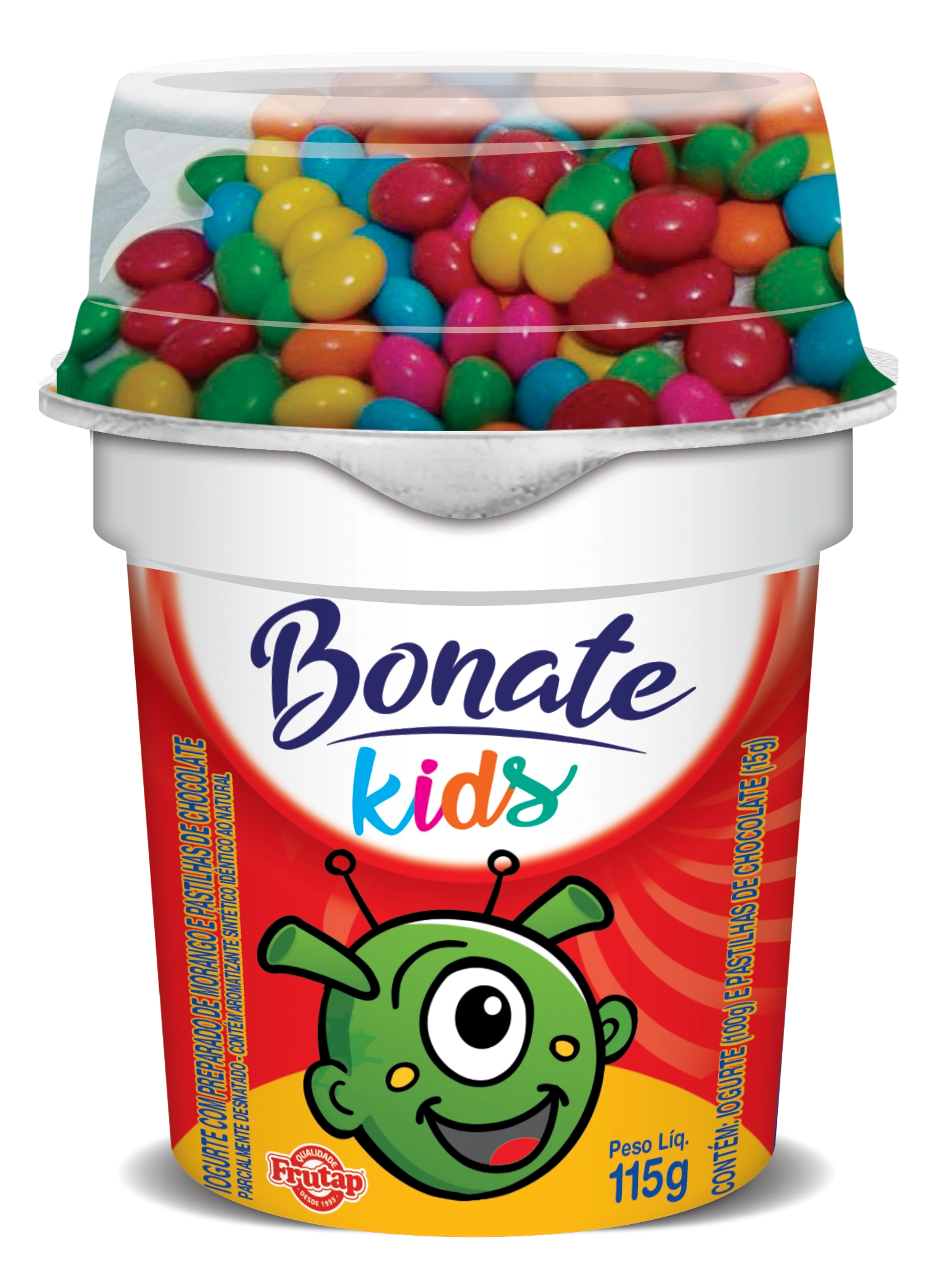 Iogurte Kids Com Confeitos De Chocolate Bonate 115g