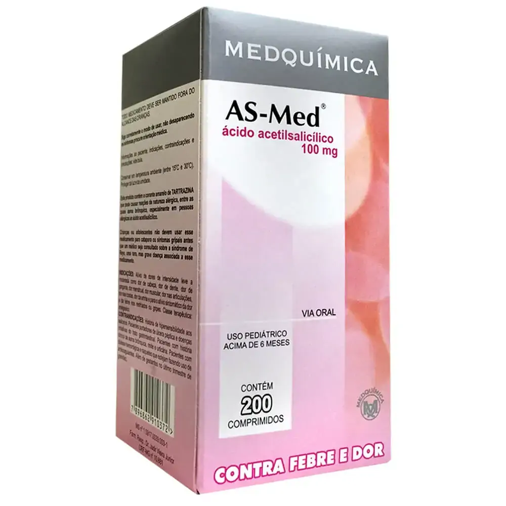 As Média 100 Mg 200 Comprimidos Médiaquímica Similar