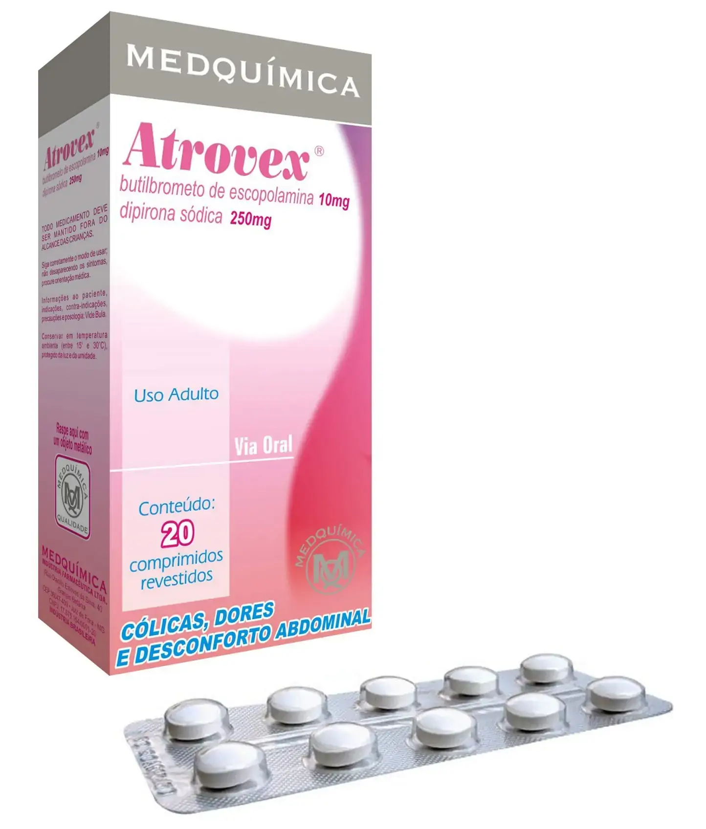 Atrovex 10 Mg 250 Mg 20 Comprimidos Medquímica Similar