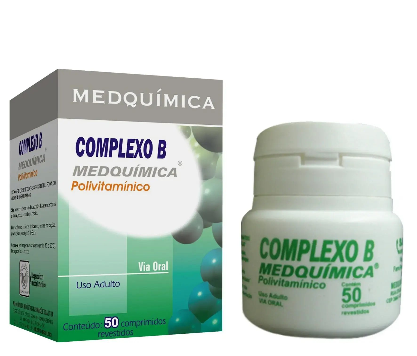 Complexo B 50 Comprimidos Revestidos 50 Comprimidos Medquímica Similar