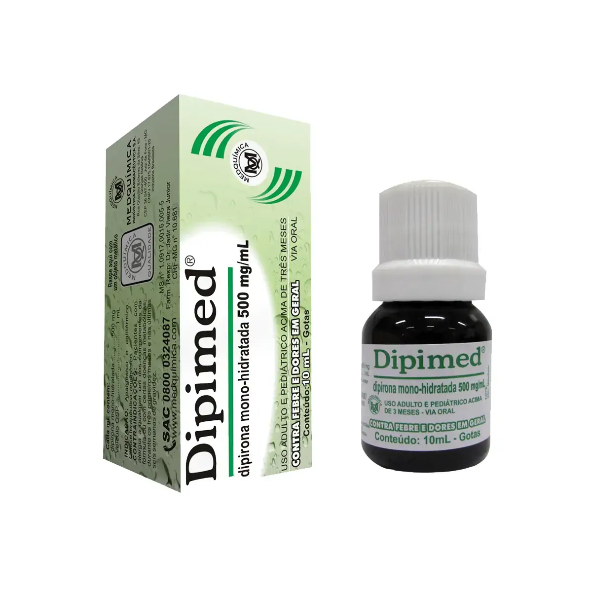 Dipimed 500mg/ml Medquímica Caixa 10ml Gotas