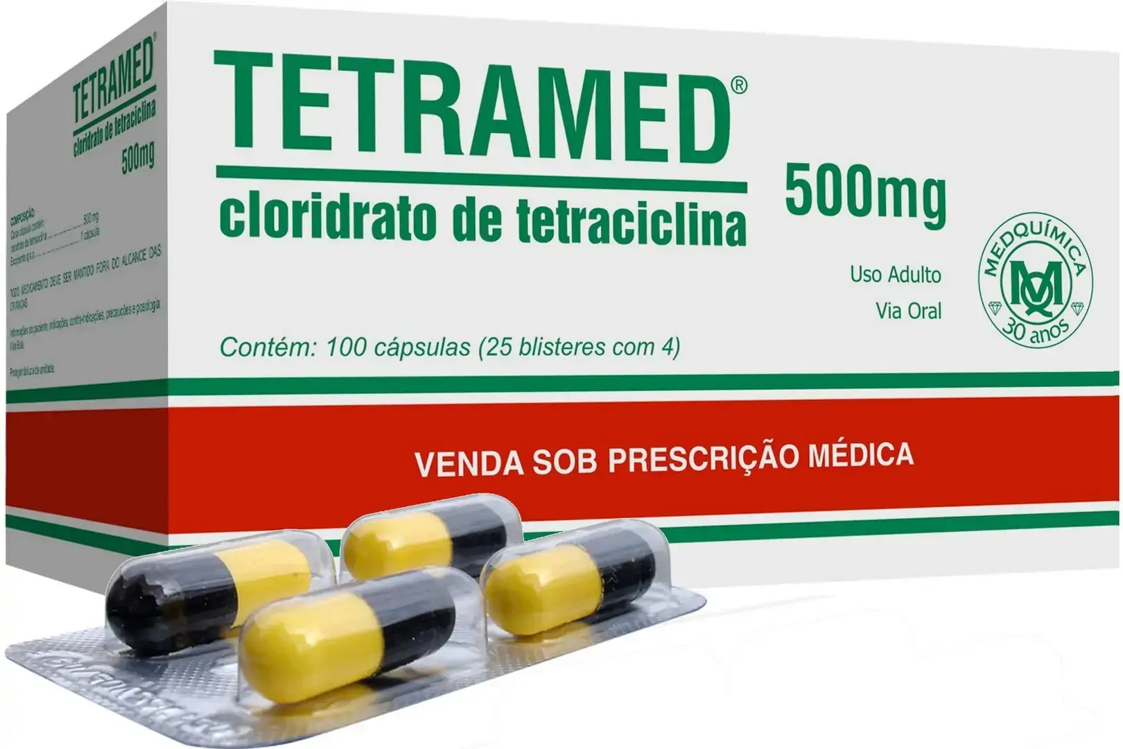 Tetramed 500 Mg 100 Cápsulas Medquímica Similar