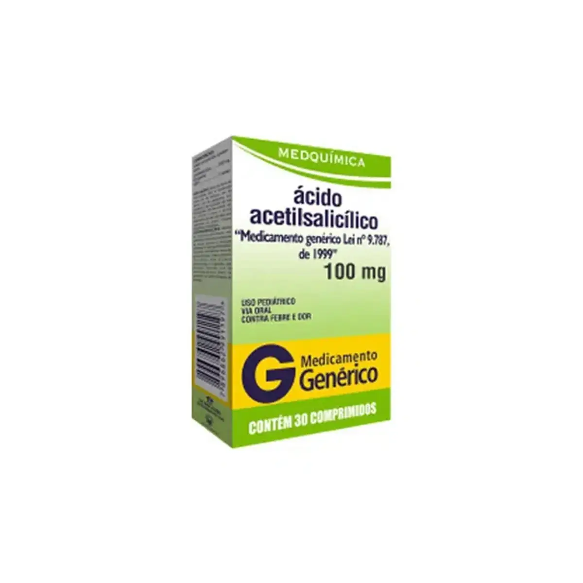 Acido Acetilsalicilico 100mg Infantil Comp. Cx. C/ 30