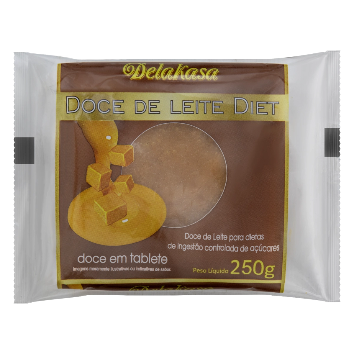 Doce De Leite Tablete Diet Delakasa Pacote 250g