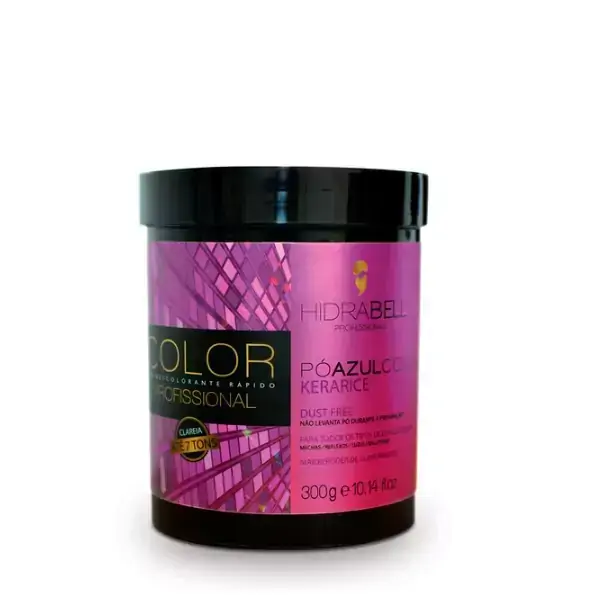 Hidrabell Color Pó Descolorante Azul com Kerarice 300gr