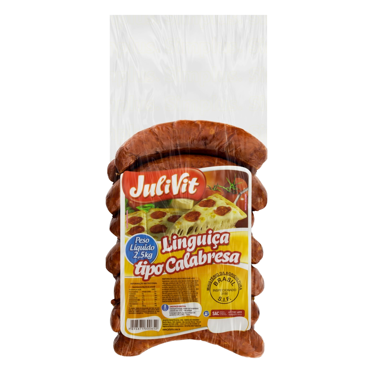 Linguiça Calabresa Julivit 2,5kg
