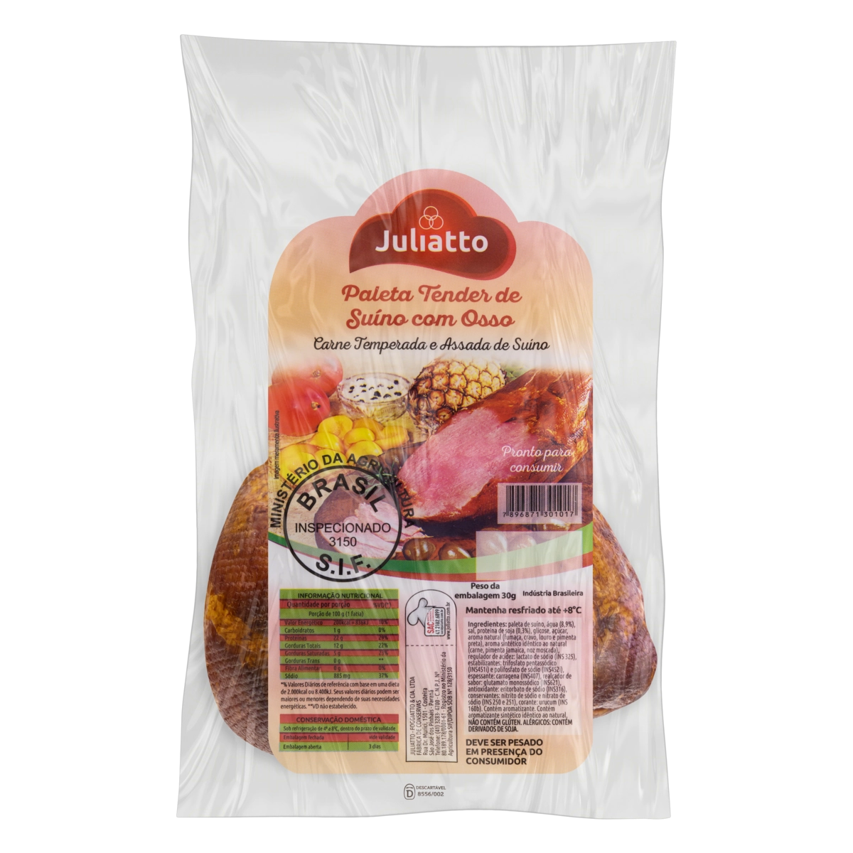 Paleta Tender Suíno Temperado E Assado Juliatto