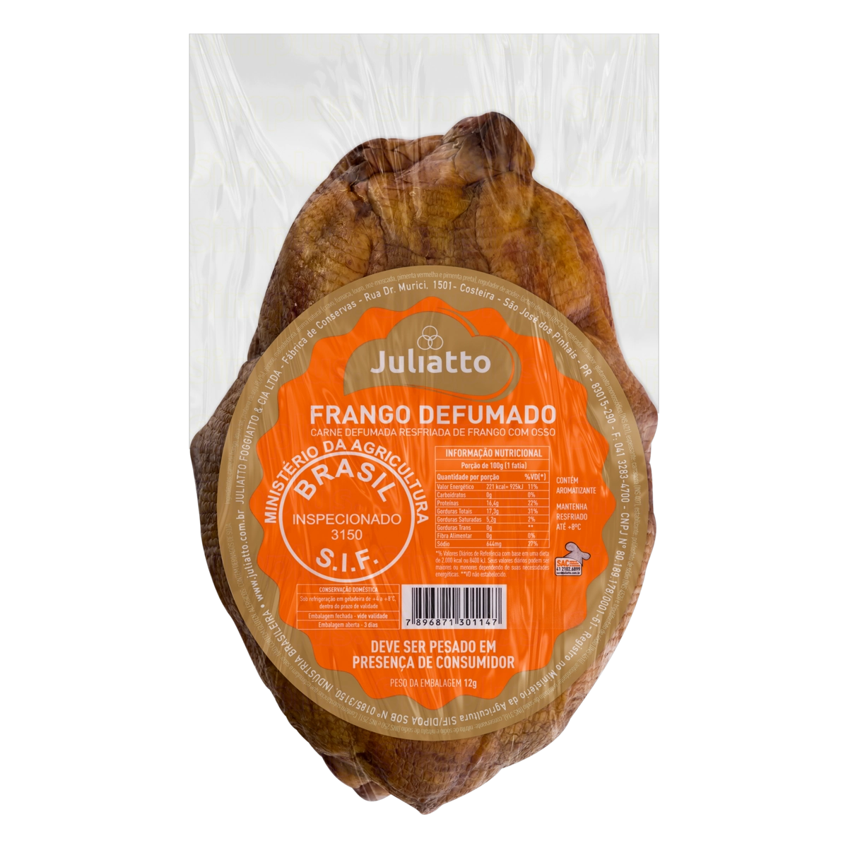 Frango Resfriado Defumado Juliatto