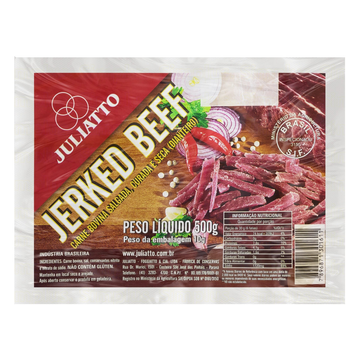 Dianteiro Bovino Jerked Beef Juliatto 500g