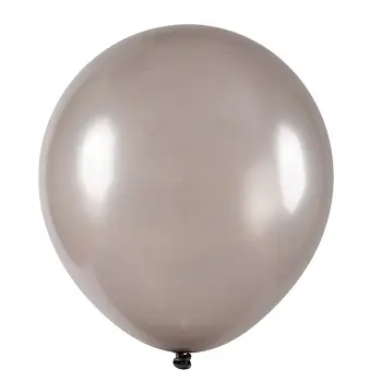 Balao Liso 12 Redondo Metal Prata C/50 Art Latex