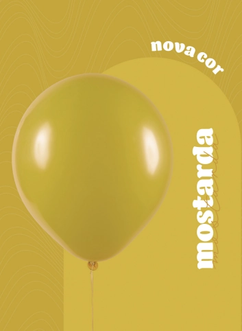 Balao 09 Liso Mostarda Art Latex C/50