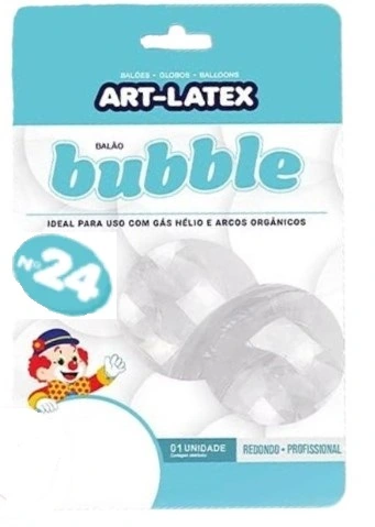 Balao Bubble Incolor 24pol Art Latex