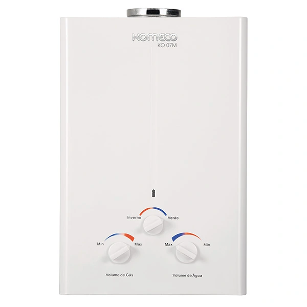 Aquecedor de Água a Gás GN 7,5 L/min Branco KO 07M Komeco