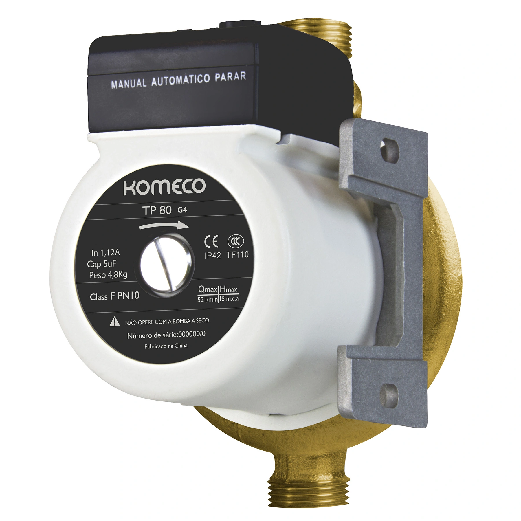 Pressurizador para Aquecedor de Água a Gás Bronze 220V TP80 G4 Komeco
