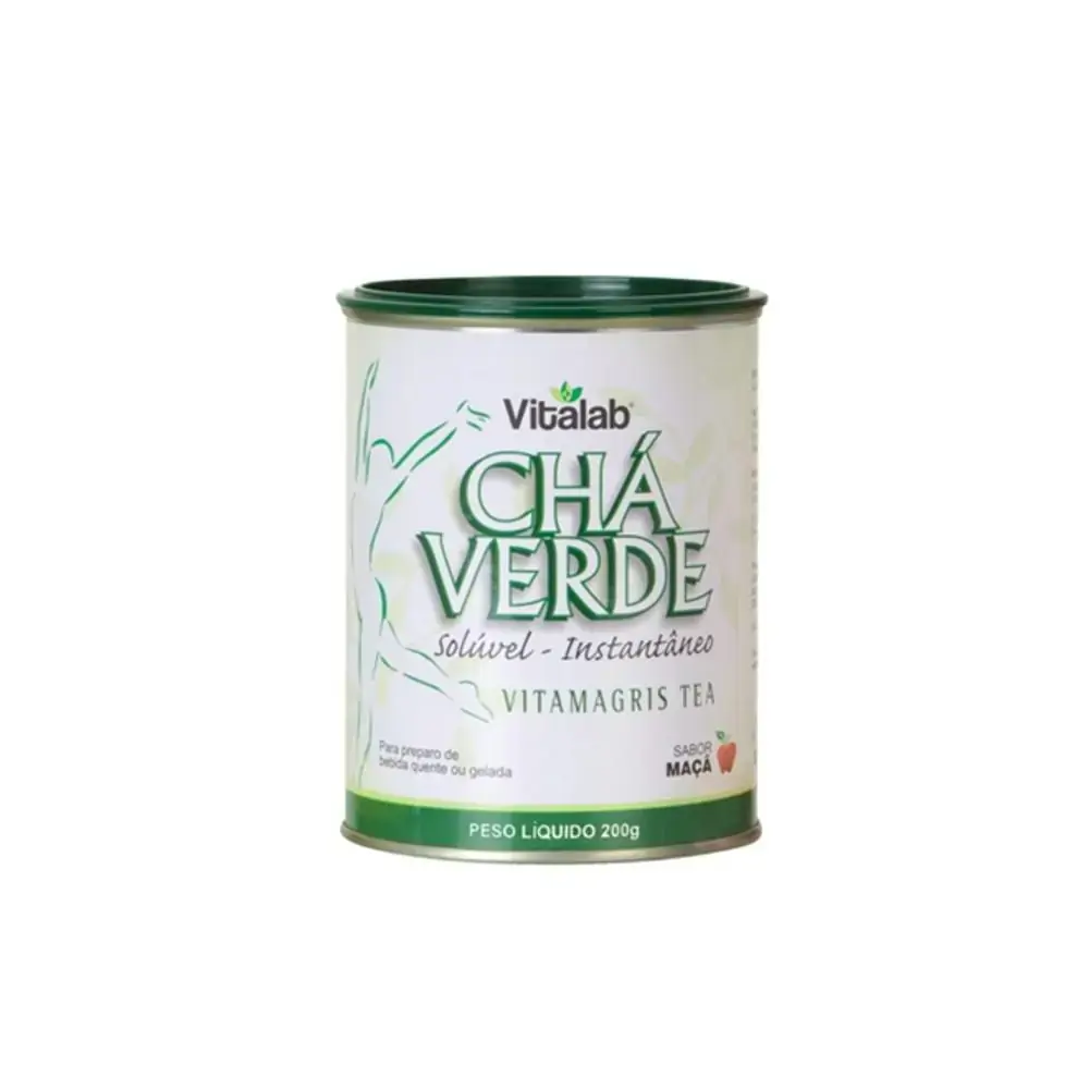 Chá Verde Solúvel Sabor Maça 200g Vitalab