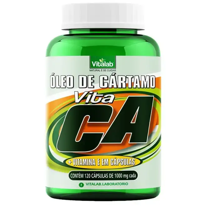 Vita Ca óleo De Cártamo Vitamina E Vitalab 1000mg 120caps