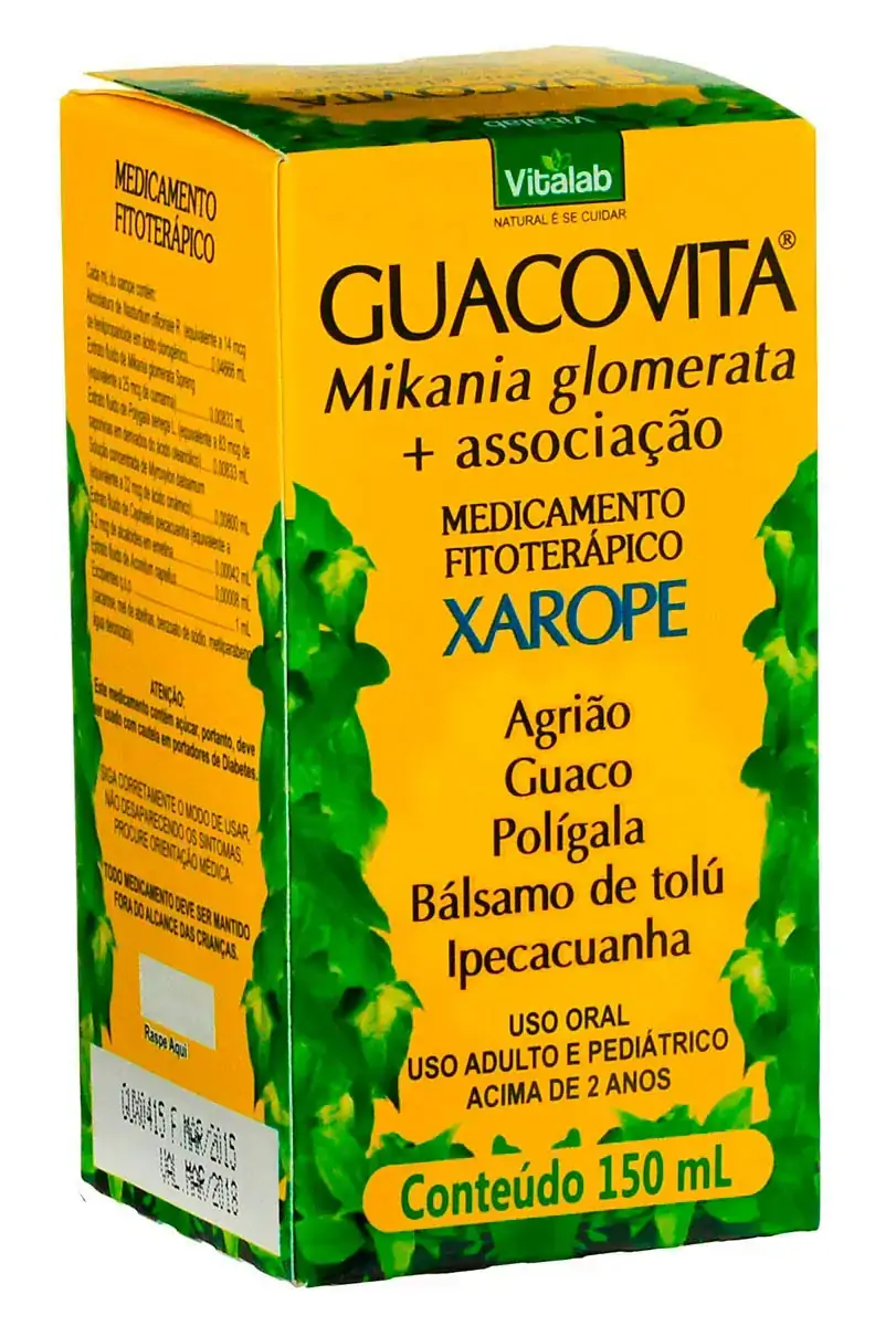 Xarope Vitalab Guacovita Caixa 150ml Copo Medida
