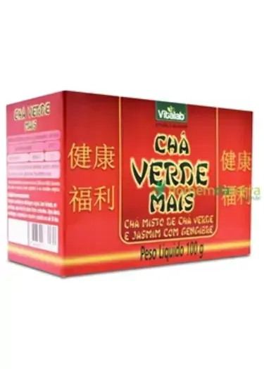 Chá Verde E Jasmim Com Gengibre Vitalab 100g