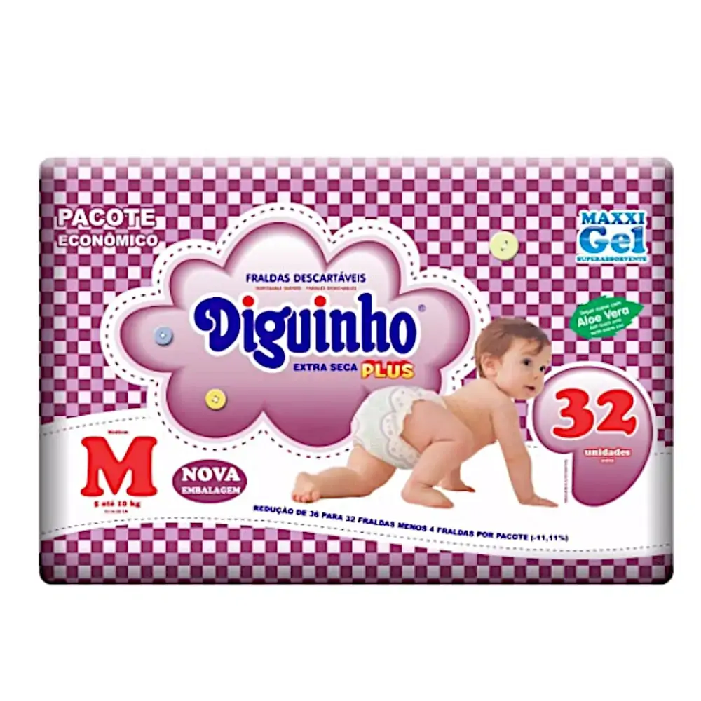 Fralda Diguinho Pacotao M C/32