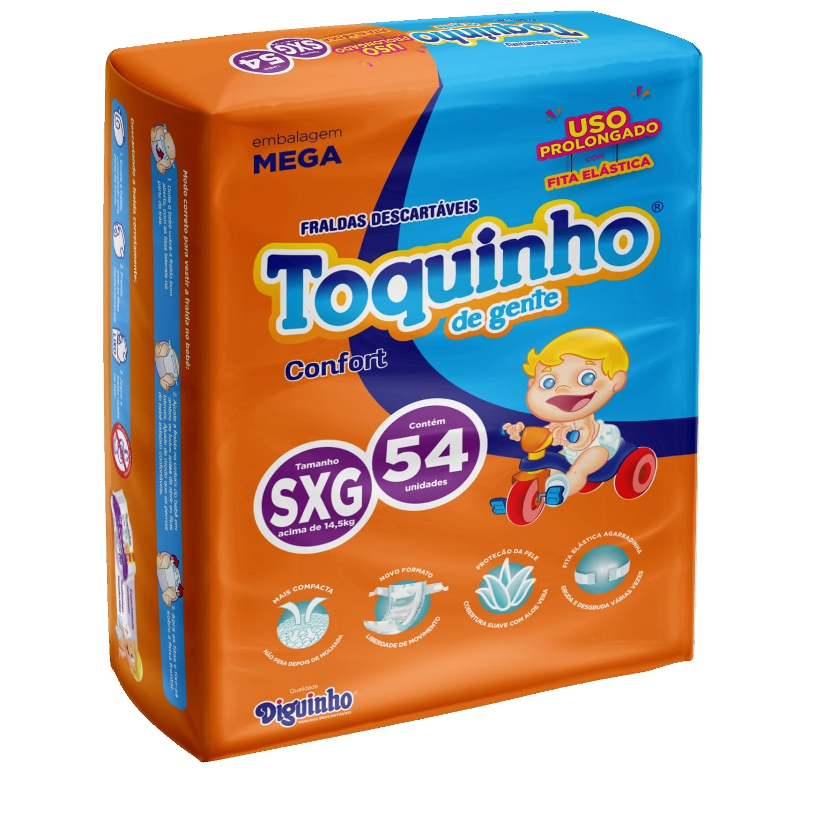 Fralda Toquinho De Gente Premium Tamanho Sxg