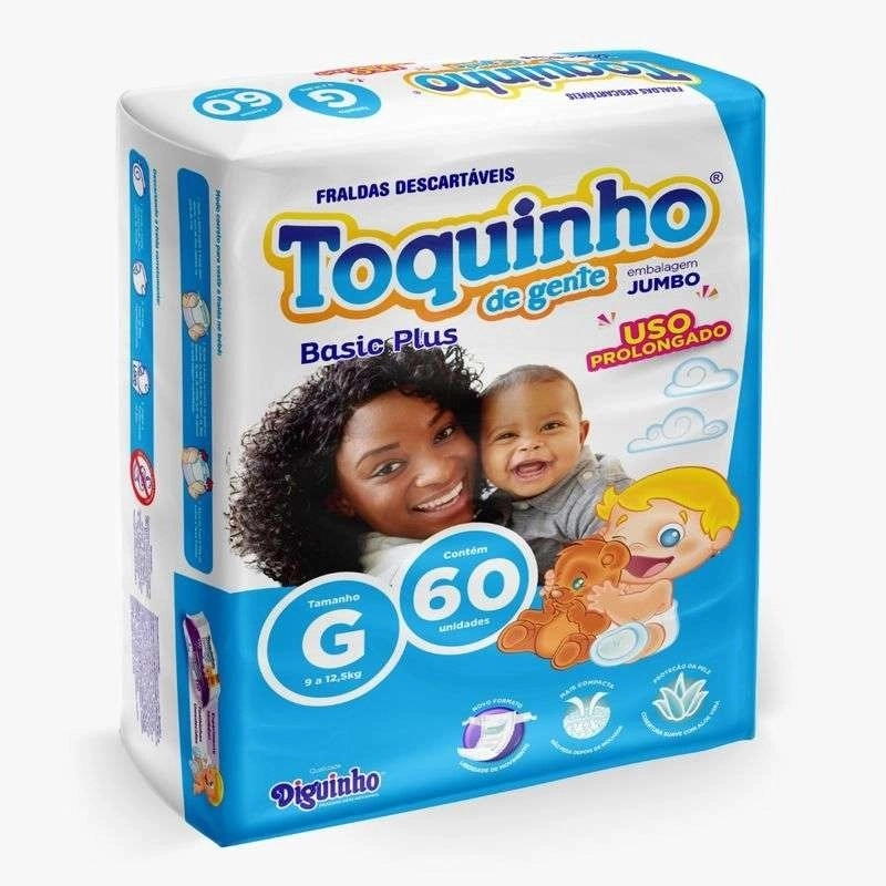 Fralda Desc Toquinho Jumbo G C/ 60un