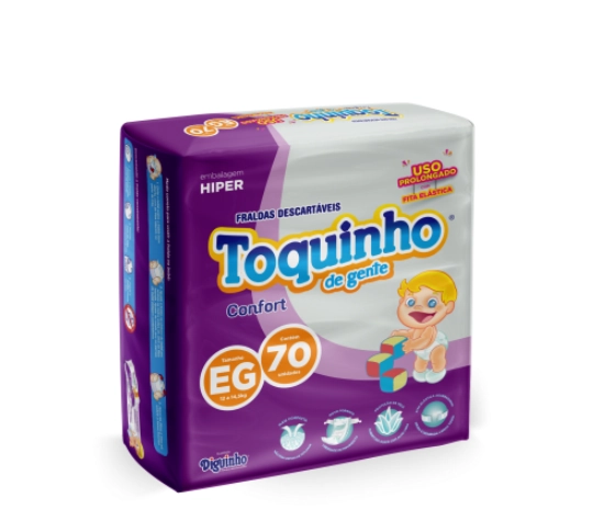 Fralda Desc.toquinho Confort Sec.hiper Eg 70un
