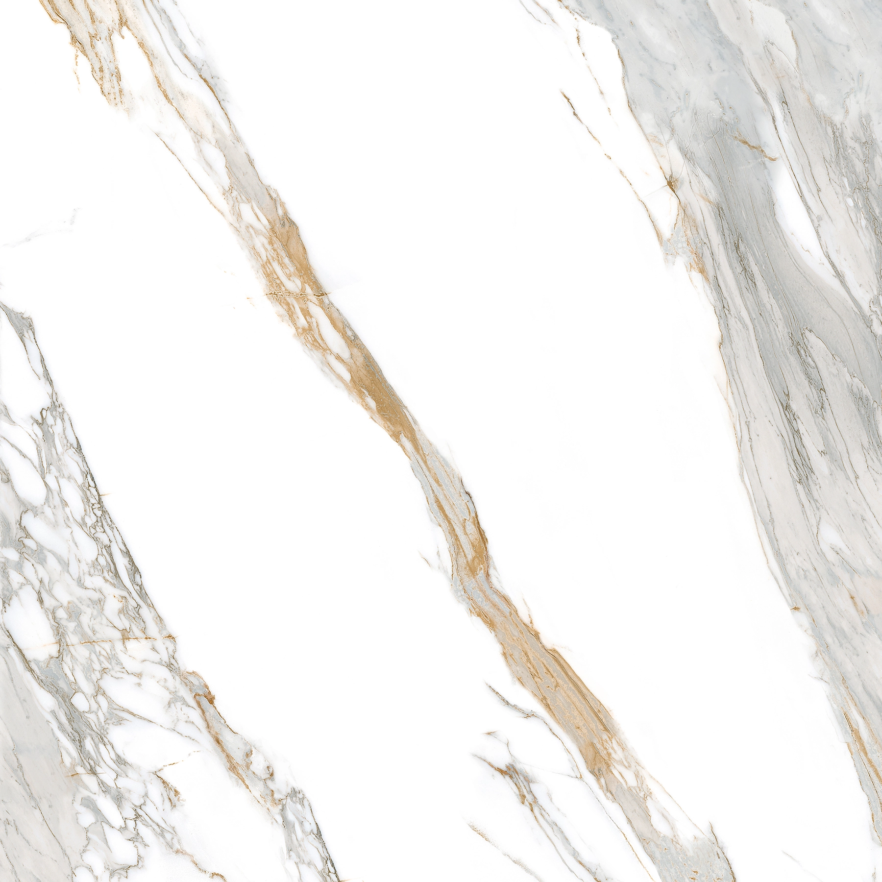 Porcelanato Marmorizado Acetinado Borda Reta Interno 120x120cm Connection Oro Satin Biancogres