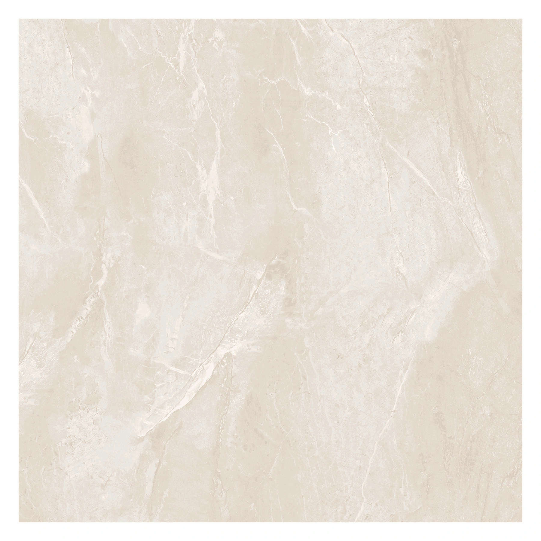 Porcelanato Marmorizado Polido Borda Reta Interno 82x82cm Opera Bege Incesa