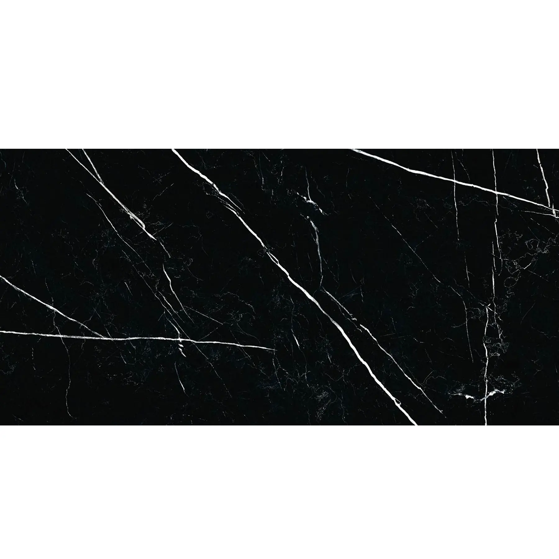 Porcelanato Marmorizado Polido Borda Reta Interno 90x180cm Royal Black Lux Biancogres