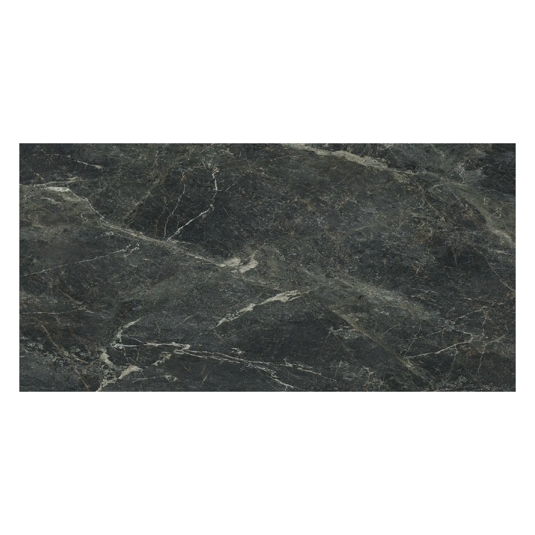 Porcelanato Marmorizado Polido Borda Reta Interno 90x180cm Mare Nero Biancogres