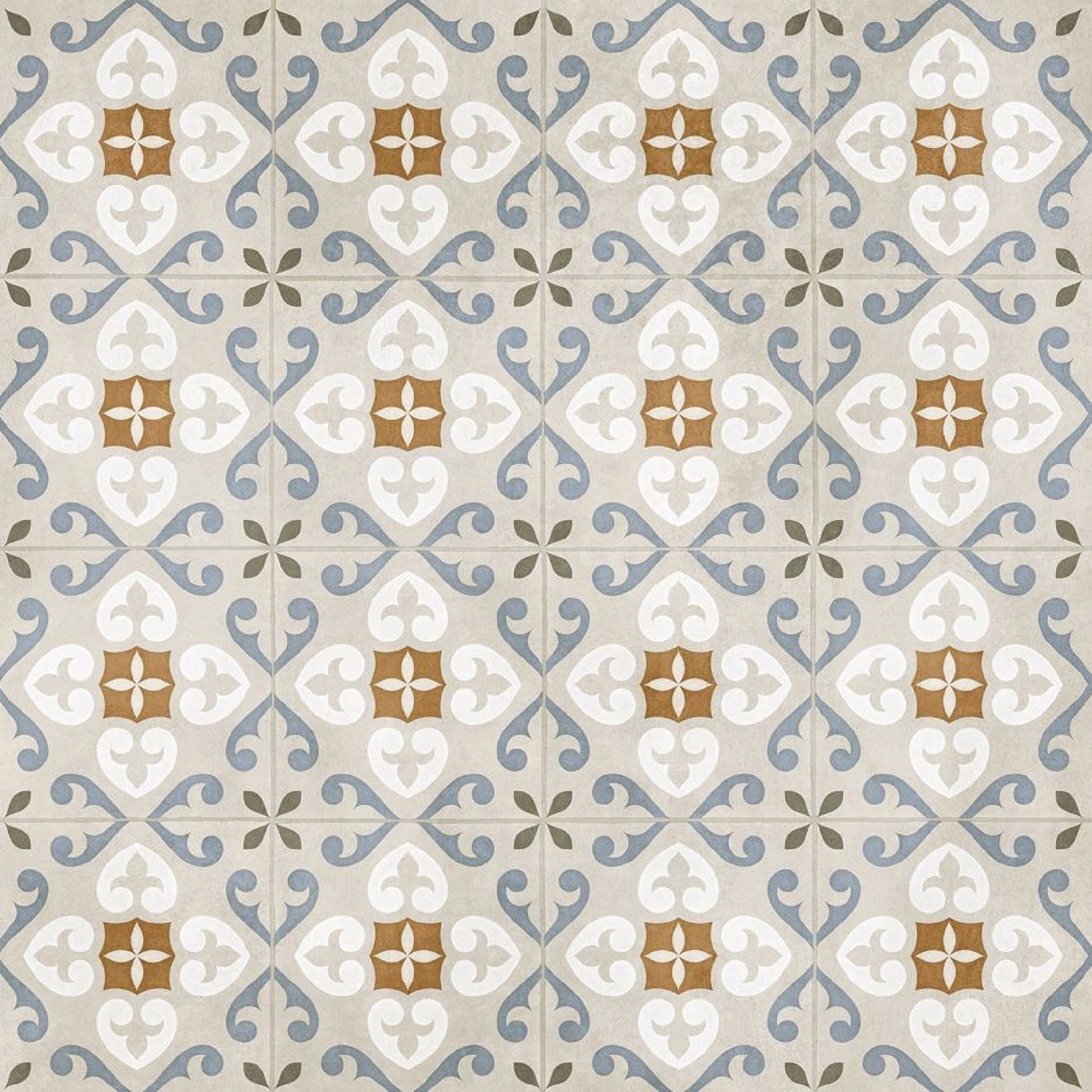 Porcelanato Decorado Acetinado Borda Reta Interno 80x80cm Évora Cetim Incesa