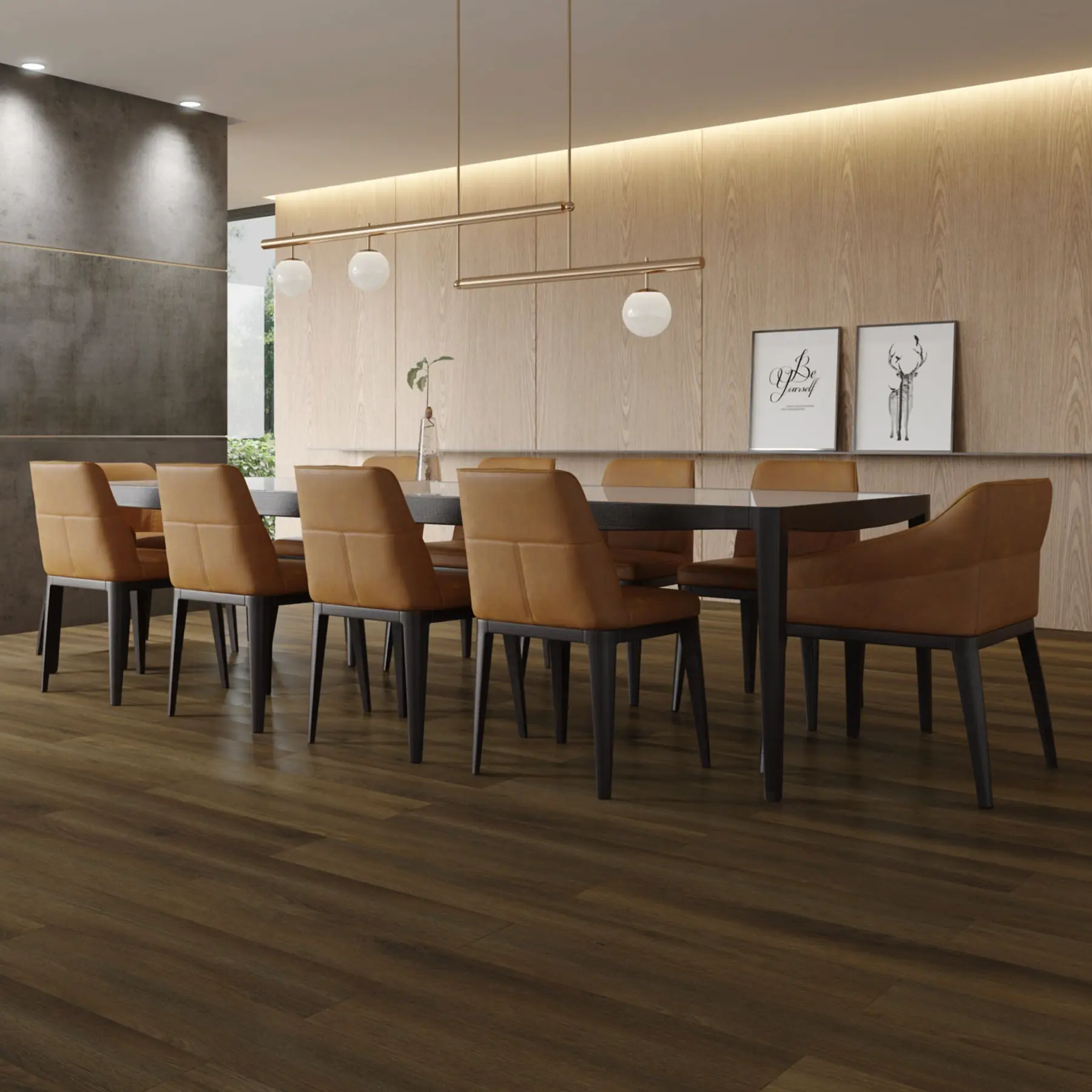 Piso Vinílico Régua Cola Vita LVT Jacarandá Madeira Marrom m² Verona