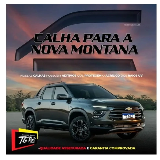 Calha de Chuva CHEVROLET - GM MONTANA Slim 4 Portas - TGPOLI 23040