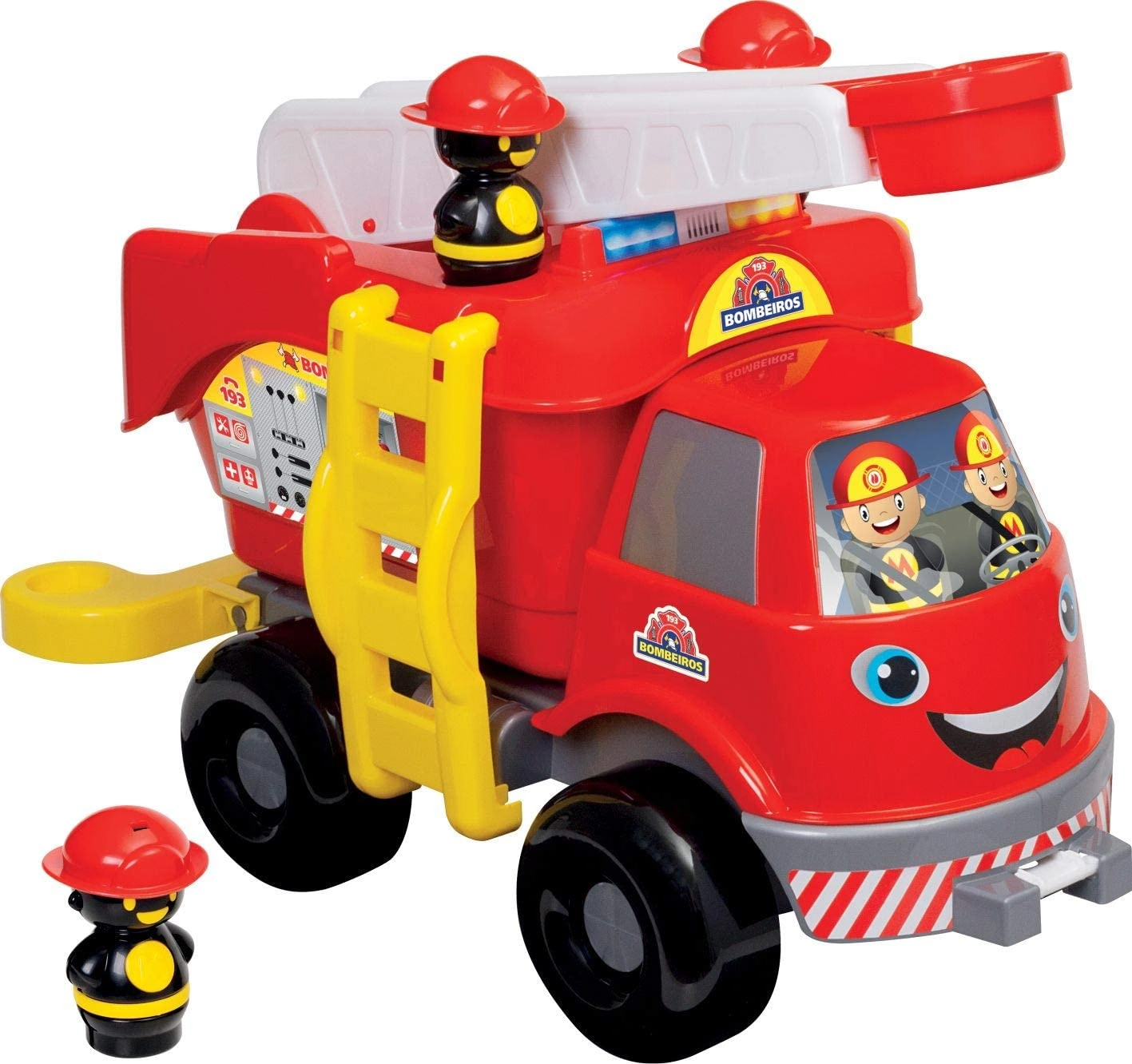 Carrinho Mercotoys Caminhao Bombeiro Grande Ref.519 Un